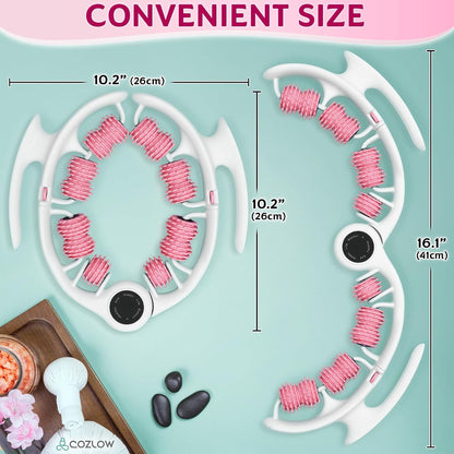 Cellulite Massage Roller - Pink - Anti-Cellulite Massager with Detachable Roller Handles for Thighs, Legs & Buttocks - Fascia Massage Tool for Lymphatic Drainage & Deep Tissue Therapy